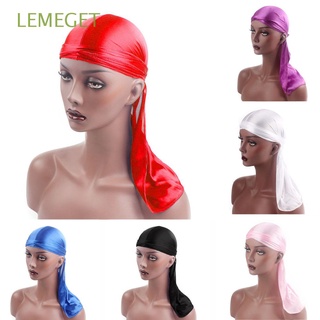 lemeget spandex durag gorra accesorios para el cabello bandana pirata sombrero headwear diadema unisex sólido hip-hop/multicolor