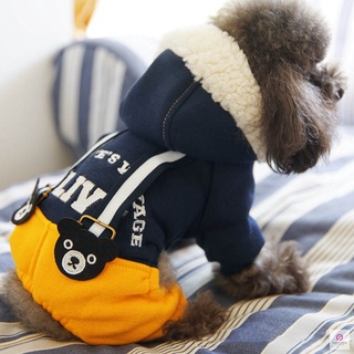 Invierno cálido perro ropa de algodón mascota mono lindo abrigo para perros pequeños Poodles Bichon