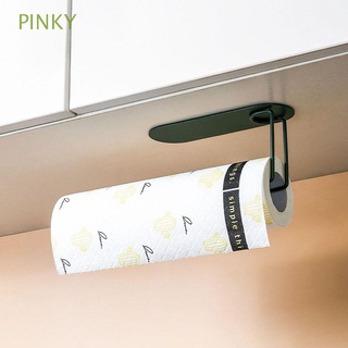 PINKY Pegar en la pared Soporte web Durable Envoltura de plástico Soporte para toallas de papel para cocina / baño Robusto Montaje en pared Autoadhesivo Rollos grandes Debajo del gabinete/Multicolor