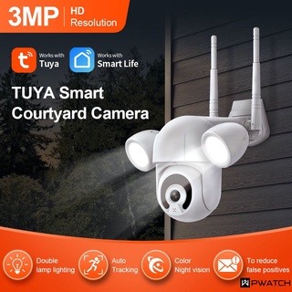 3Mp Wifi PTZ cámara Tuya inalámbrico al aire libre detección humana de seguridad IP Cam HD 1080P visión nocturna IP cámara PW