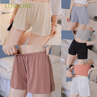 LOVELINE Hot Selling Summer Safety Pants Loose Plus Size Outwear Women Shorts Thin Silky Home Nightgown Soft Breathable Sleep Bottoms/Multicolor (1)