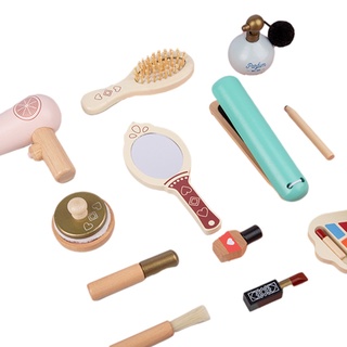 kit de maquillaje de simulación de esmalte de uñas peine de colorete surtido de madera set de cosméticos (6)