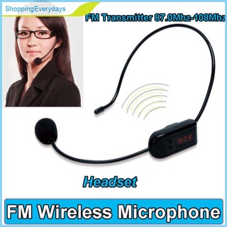 (ShoppingEverydays) Micrófono inalámbrico FM auriculares megáfono Radio micrófono para altavoz (1)
