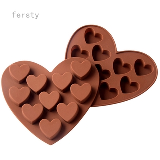 Molde de silicón en forma de corazón para Chocolate/gelatina/herramientas (1)