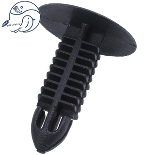 10 piezas 6 mm diámetro de perforación remaches de plástico cierre de defensa parachoques clips empuje negro