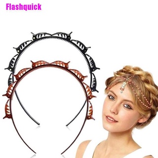 [Flashquick] Peinado horquilla accesorios de pelo doble capa flequillos Clip diadema diadema diadema
