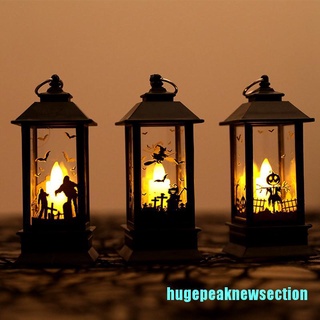 [L] Lámpara de vela de calavera de bruja de calabaza para decoración de fiesta Haloween