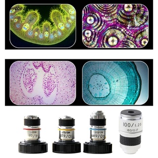 bay1 4X 10X 40X 100X Microscopio De Alta Calidad Objetivo Acromático Laboratorio Biológico Piezas
