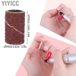 Yiyicc 100 pzs bandas de lijado de uñas pedicura manicura pulido eliminar piel muerta taladro (7)