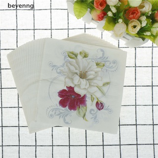 Beyenng 20pcs flower lily paper napkins serviette tissue party supply home decor MX