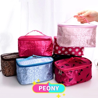 Peony moda bolsa de maquillaje bolsa de las mujeres organizador de cosméticos de belleza portátil impermeable viaje Toiletry cuero Squar bolsa de lavado