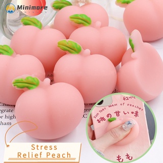 [ Relieve Stress Soft Peach Toy ][ Flexible Peach Shape Squeezing Decompression Toys ][ Cute Girl Heart Pink Ball TPR Fidget Toy ]
