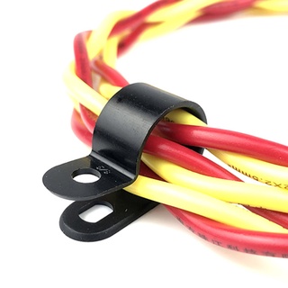 huobianj 200Pcs R tipo P Clip fácil de almacenar compacto múltiple P Cable Clips conjunto para la gestión de cables
