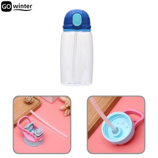 gowinter - botella de agua de paja ultraligera con tapa superior para niños pequeños, material de grado alimenticio para viajes