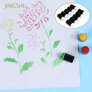 JINGSHI DIY dedo pintura de los niños herramienta de pintura de la esponja de la mancha de la tarjeta de fabricación de tiza artesanía pintura entintado herramientas de arte (1)