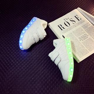 {0911} niños niñas led luminoso zapatos de moda intermitente usb recargable zapatillas de deporte