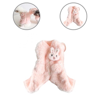 【ROMAN】 Button Closure Pet Clothing Autumn Winter Rabbit Design Dog Vest Easy-wearing for Daily Wear