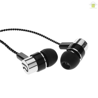 [clgm] 1,1 m de fibra reflectante línea de tela aislante de ruido estéreo in-ear auriculares auriculares con jack estándar de 3,5 mm