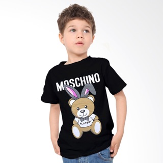 Moschino KIDS S & M Negro Blanco | Camiseta TUMBLR TEE DISNEY Ropa BERSHKA Oso Niños Divertidos Dibujos Animados