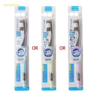 GOTITLIKETHAT 1pc Super hard bristles Tooth brush for Adult Remove Smoke Blots Coffee Stains