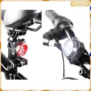 [Ready Stock] Juego de luces recargables USB para bicicleta, faro delantero superbrillante y luz LED trasera para bicicleta, 4