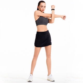 2 faldas ligeras para mujer active athletic skort con bolsillos para correr tenis golf entrenamiento, l & xl (2)