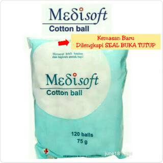 Medisoft - bola de algodón (120 unidades, bola de algodón redonda, 75 gramos)