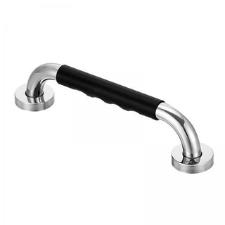 2 x barra de barra de acero inoxidable para baño, agarre de mano, toallero, mango de puerta, 33 cm