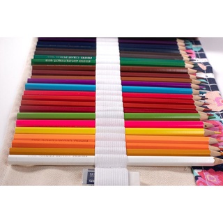 LU 12/24/36/48/72 Holes Canvas Rose Roll Up Pen Curtain Pencil Bag Case Makeup Wrap Holder Storage Pouch (4)