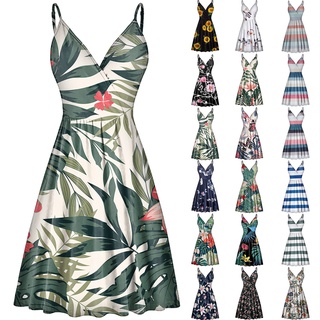 Women Casual Loose Mini Dress Fashion Beach Style Sleeveless Temperamental