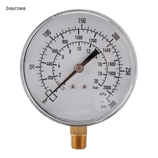 bay triple escala 0‐300psi 0‐2000kpa 0‐20bar vacío medidor de presión dial manómetro