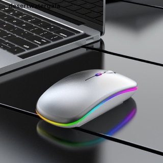 Desertwatergala 2.4GHz Wireless Optical Mouse USB Rechargeable RGB Cordless Mice For PC Laptop DWL