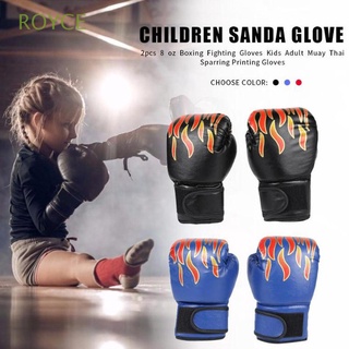 royce guantes de boxeo profesionales de boxeo guantes de boxeo guantes de llama sanda guantes de malla de cuero pu niño niños boxeo guantes de entrenamiento/multicolor