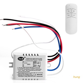 hung inalámbrico 2 canales encendido/apagado lámpara de control remoto interruptor receptor transmisor