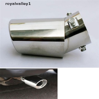 royalvalley1 - silenciador de cola de escape cromado de acero inoxidable universal para coche