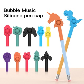 MOCHO1 Gift Pen Cap Educational Fidget Toys Fidget Toys Cute Push Bubble Relief Toys Silicone For Children Adult Anti Stress Decompression Toys/Multicolor (4)