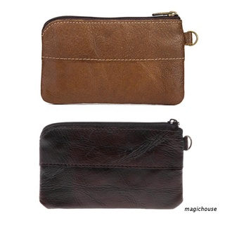 magichouse Fashion Women Men Leather Coin Purse Card Wallet Clutch Zipper Small Change Bag