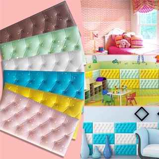 Pegatinas de pared 3D papel pintado autoadhesivo espesar Tatami anticolisión alfombra de pared almohadilla niños dormitorio sala de estar cojín de espuma suave