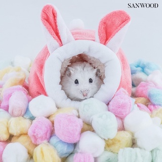 sanwood invierno cálido lindo hámster casa de algodón pequeño Animal nido conejillo de indias accesorios