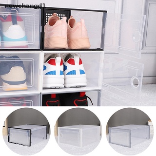 newchangd zapatos cajas engrosadas transparente cajón caja de plástico cajas de zapatos apilable caja