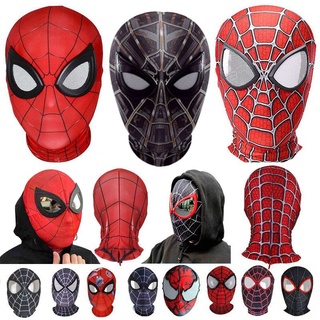 Los Vengadores Iron Spiderman No Way Home Miles Morales Máscara Elástica Spider Man Headcover Cosplay Disfraz Para Niños Adultos (1)