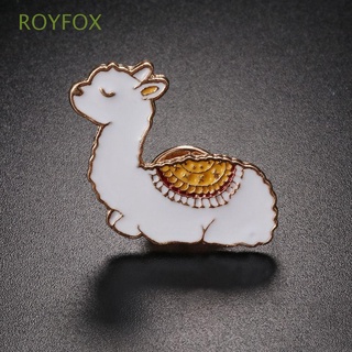 ROYFOX Fashion Baby Llama Pins Women Girl Kids Lama Glama Alpaca Sheep Brooches Jewelry Gift Lovely Coat Jacket Cartoon Cute Animal Enamel Badges