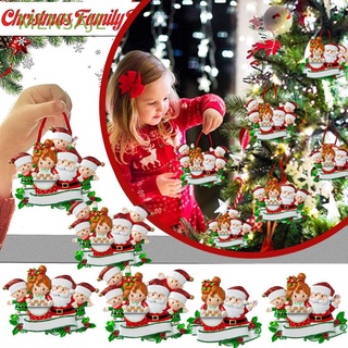 MENSAJE Decoración del hogar 2021 Familia personalizada Puerta Colgando Colgante de árbol de Navidad Creativo Bricolaje Personalizar colgante Suministros para la fiesta Ornamento de navidad Decoracion Arbol De Navidad