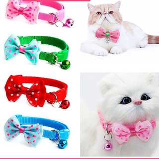 bow cat collar buckle adjustable dog Kitten Collar pet accessories