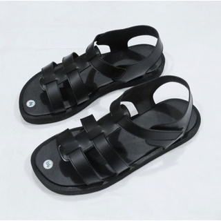Negro gladiador sandalia zapatos mujeres niñas gran tamaño JUMBO gran tamaño