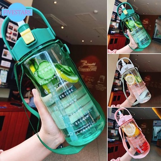 QuiFit-Botella De Agua Deportiva (1,5 L , Con Paja Para Beber Y Marcador De Tiempo Motivacional Libre De BPA)