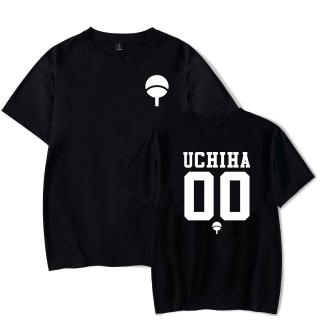 verano nueva marca naruto uchiha uzumaki hatake clan logo impresión manga corta camiseta multi color harajuku tops camisetas unisex camisas (7)