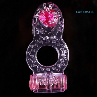 Lacewall anillos vibradores para pene clítoris doble polla anillo elástico Delay juguetes sexuales para hombres (2)