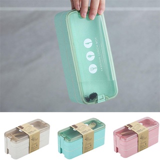 1100ml Three-layer Lunch Box Student Office Microwaveable Lunch Japanese-style Bento Box Box U2H2 (5)