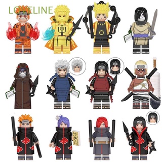 LOVELINE Kawaii Bloques de construcción de Naruto Micro ornamentos Figuras De Anime Kits de construcción de modelos Juguetes para niños Juguetes y pasatiempos Miniaturas Artesanías De Decoración Juguete de construcción